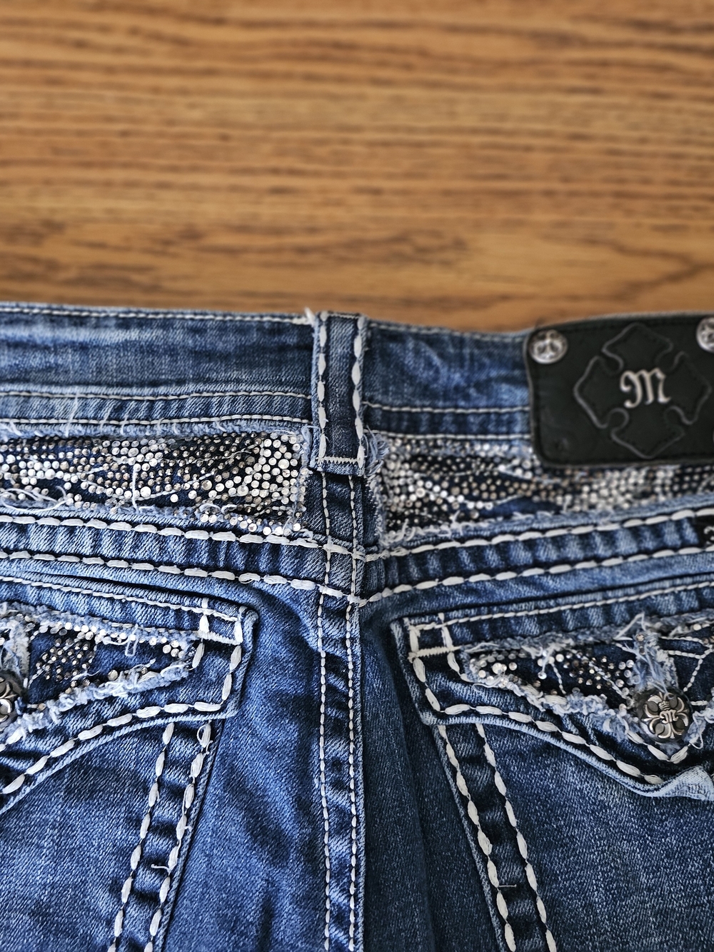Miss Me Size 31 Embellished Easy Boot Jeans